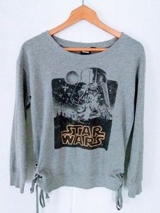 Star Wars Dark Vadar Gray Tie Medium Sweater
